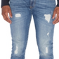 AX Armani Exchange Men's Slim Fit Stretch Destroyed Jeans Blue Size 30X32