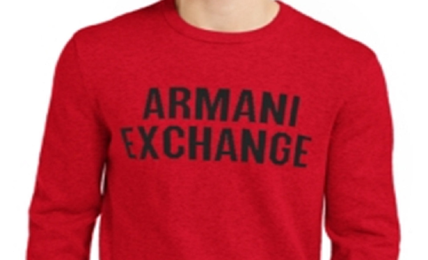 AX Armani Exchange Men's Logo Sweater Red Size Large
