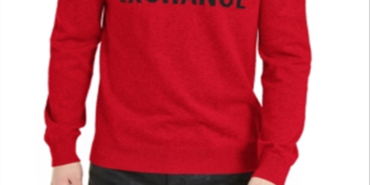 AX Armani Exchange Men's Logo Sweater Red Size Large