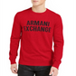 AX Armani Exchange Men's Logo Sweater Red Size Large
