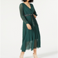 Marella Women's Pleated Belted Maxi Dress Green Size 6