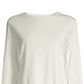 Weekend Max Mara Women's Boat Neck 3/4 Sleeve Top White Size Medium