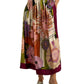 Weekend Max Mara Women's Elastic Waist Maxi Skirt Purple Size 2