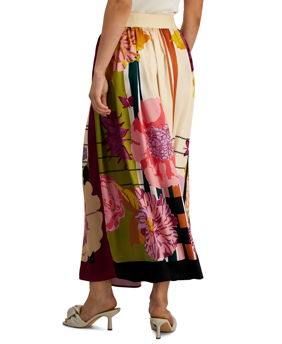 Weekend Max Mara Women's Elastic Waist Maxi Skirt Purple Size 2