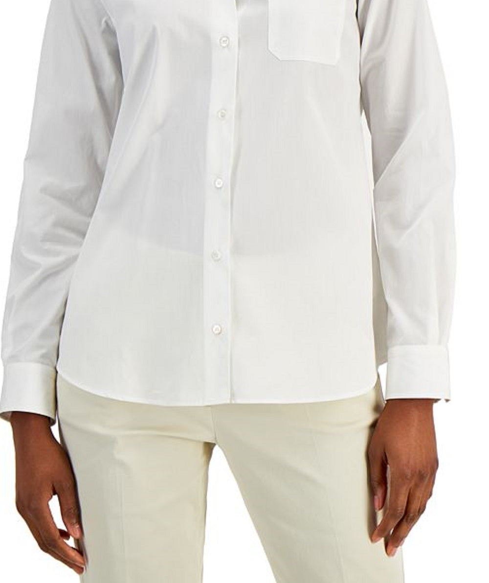 Weekend Max Mara Women's Arpa Button Down Cotton Shirt White Size 4