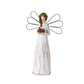 Frosted Winter Angel with Bird and Wreath Accent (Set of 2)