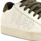 P448 Men's John Perforated Logo Low Top Sneaker Beige Size 44