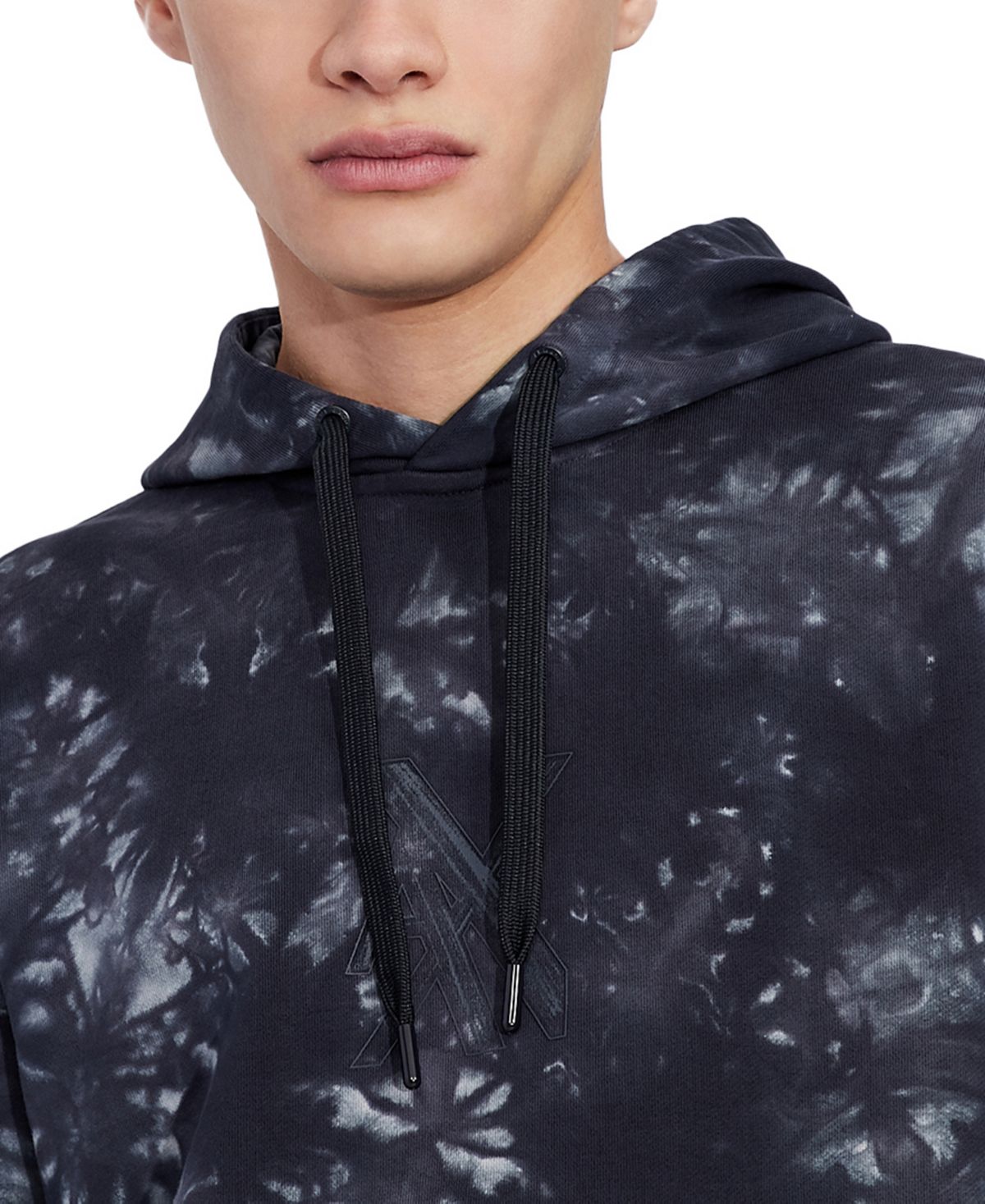 Armani Exchange Men's Tie Dye Hoodie Blue Size Small