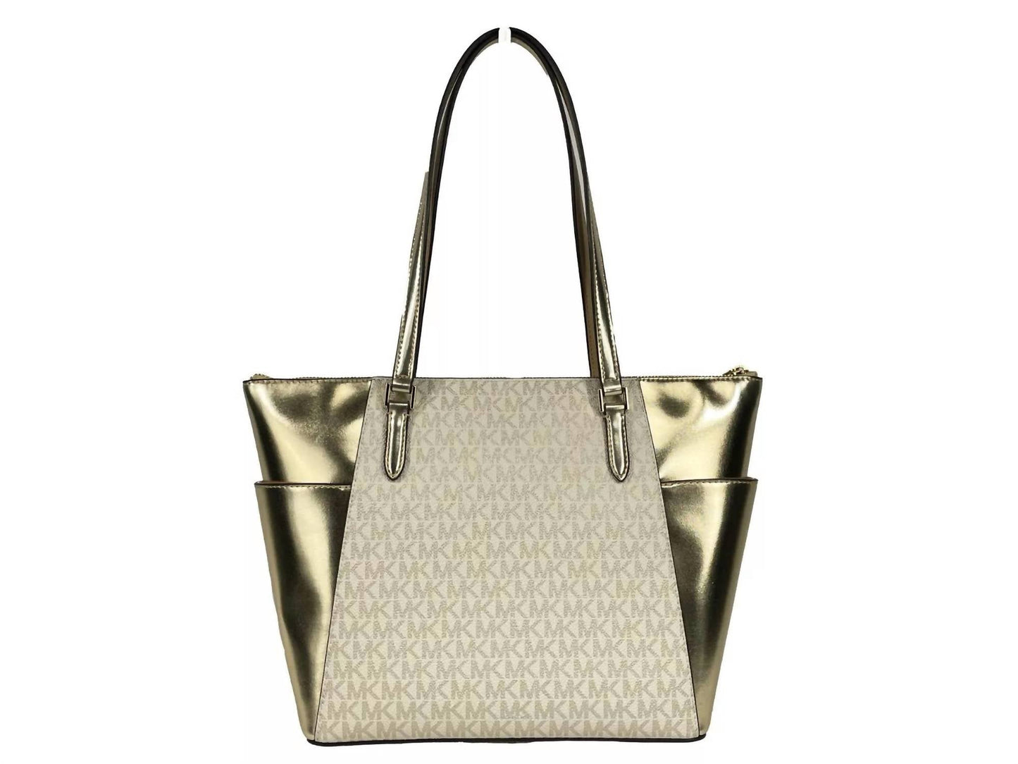 Michael Kors - Women's Charlotte Leather Top Zip Tote Bag Purse Large