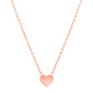 14k Rose Gold Polished Mini Heart Necklace