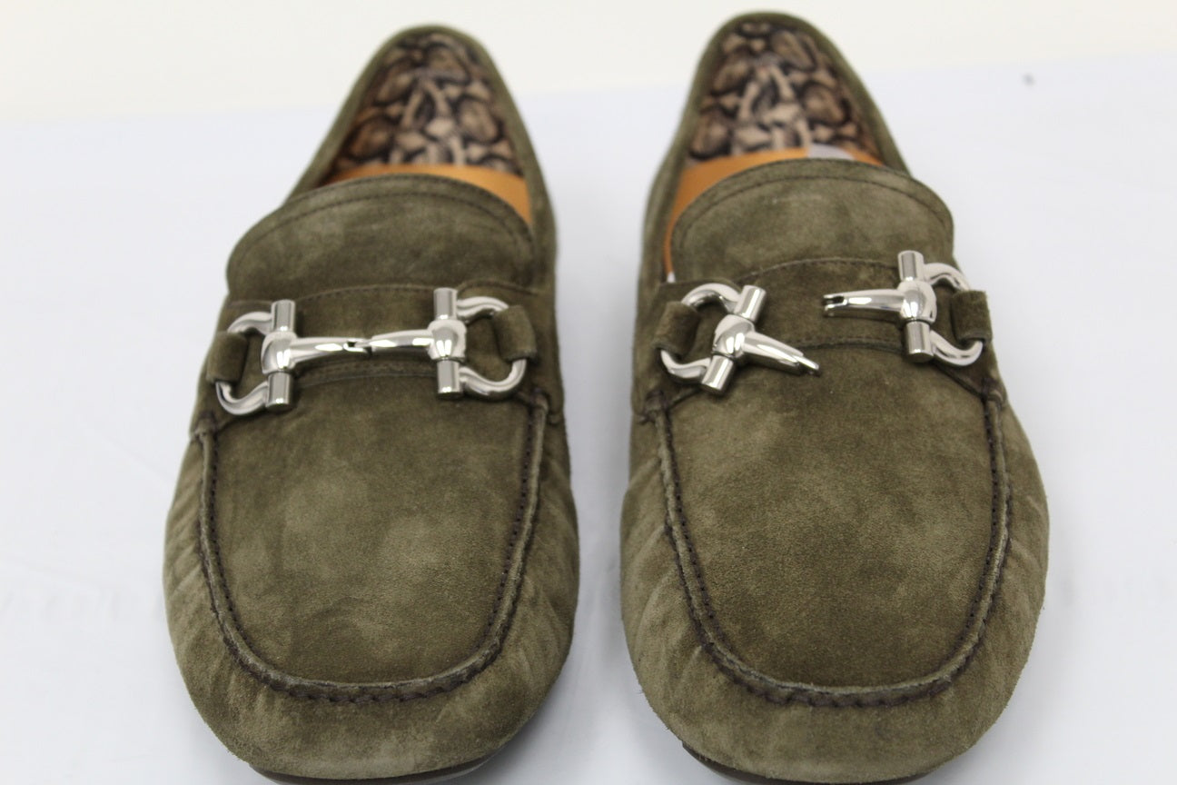 Salvatore Ferragamo Men's Moc Toe Drivers Brown Size 10.5 E