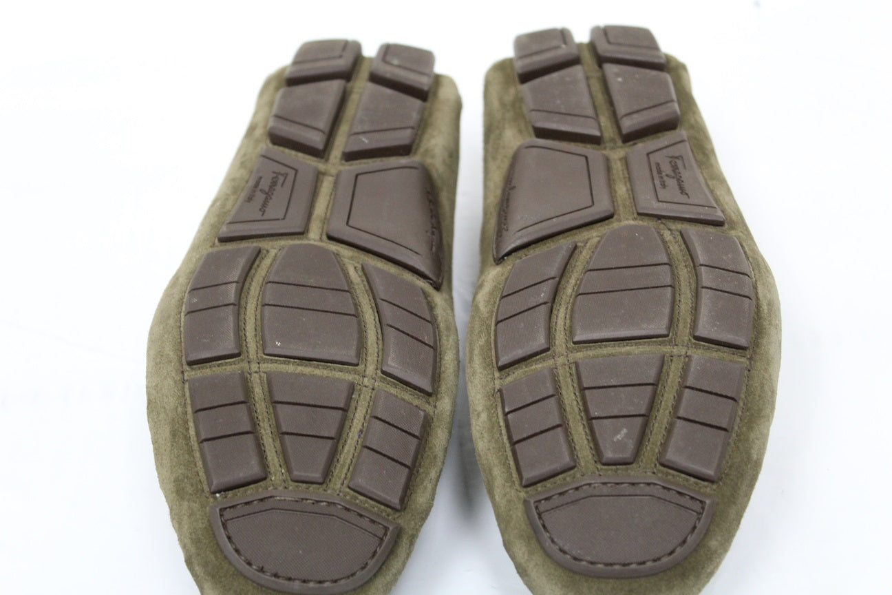 Salvatore Ferragamo Men's Moc Toe Drivers Brown Size 10.5 E