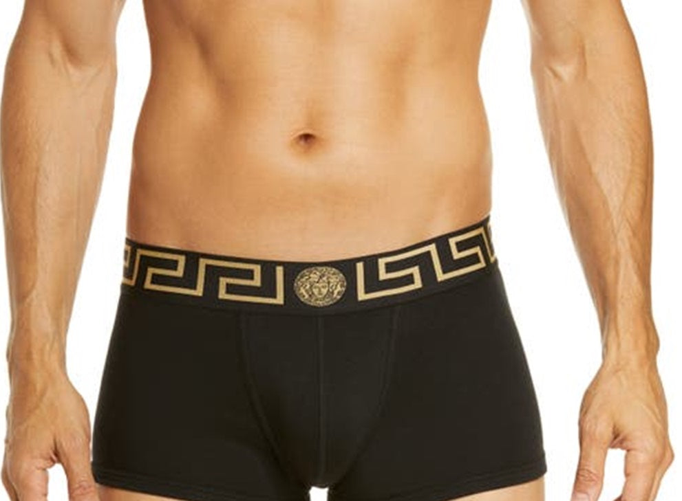 Versace First Men's Line Low Rise Trunks Black Size 7