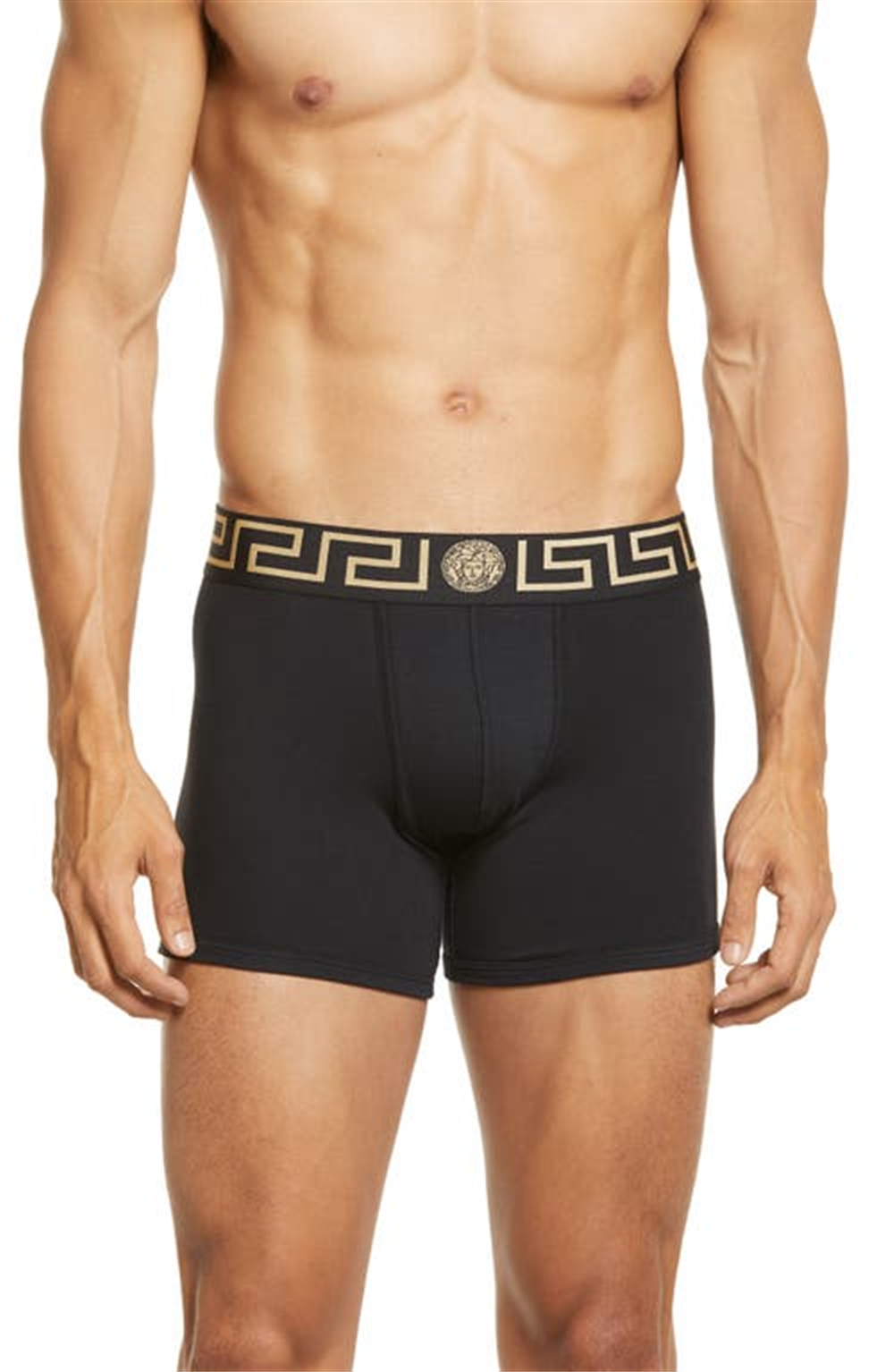 Versace Men's 2 Pack Greca Border Boxers Black Size 6