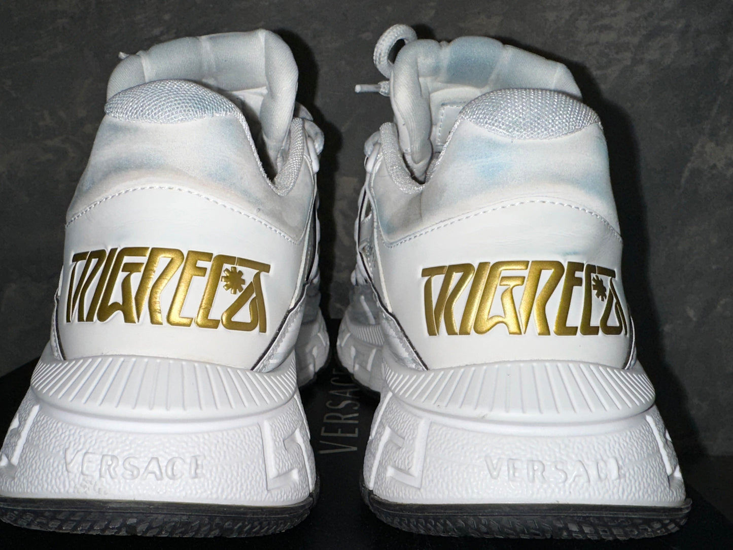 Versace Men's Trigreca Low Top Sneaker White Size 7