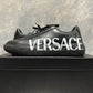 Versace Men's Greca Logo Low Top Sneaker Black Size 11