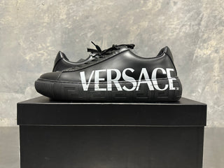 Versace Men's Greca Logo Low Top Sneaker Black Size 11