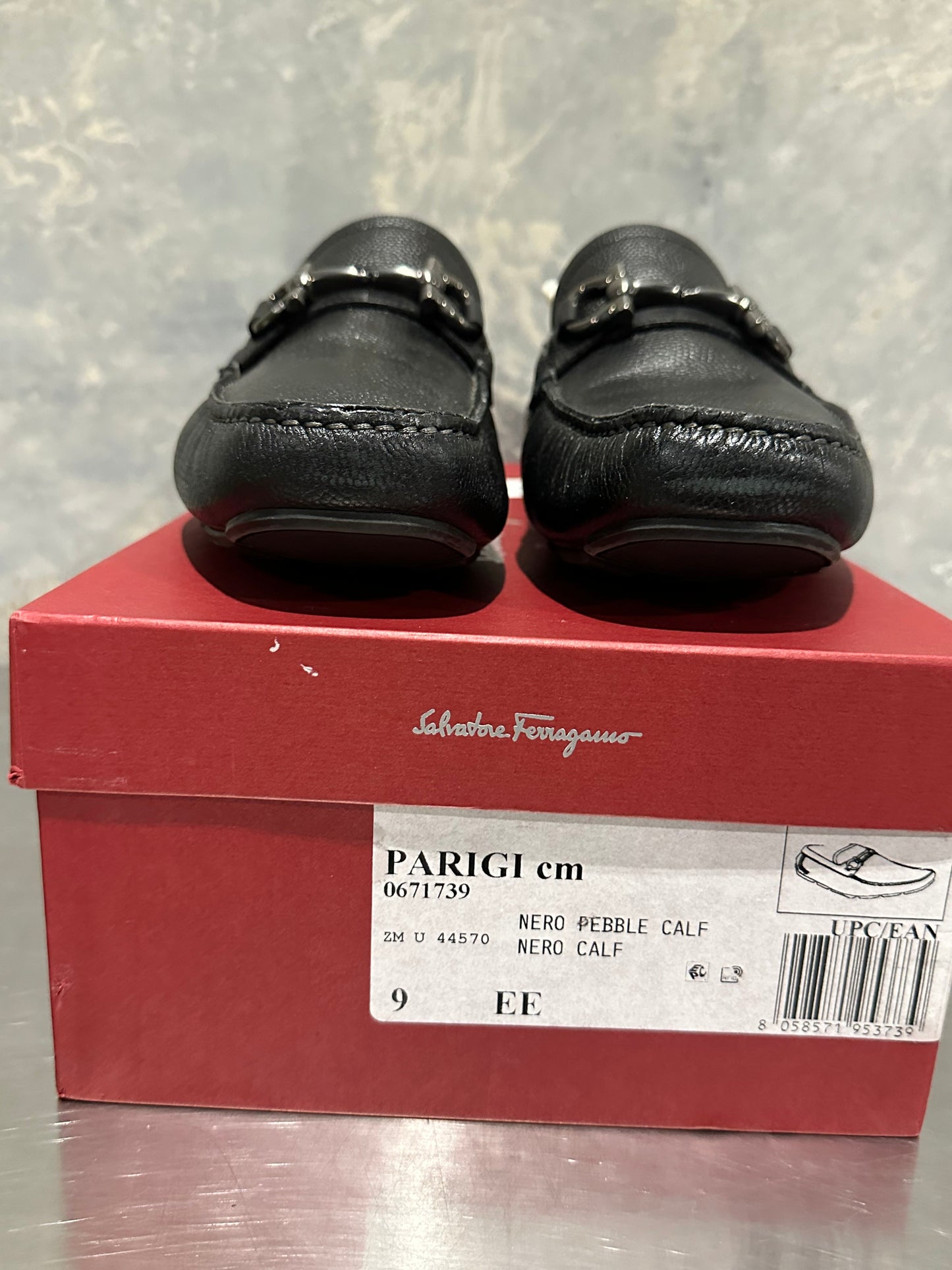 Salvatore Ferragamo Men's Parigi Bit Driving Moccasin Black Size 9