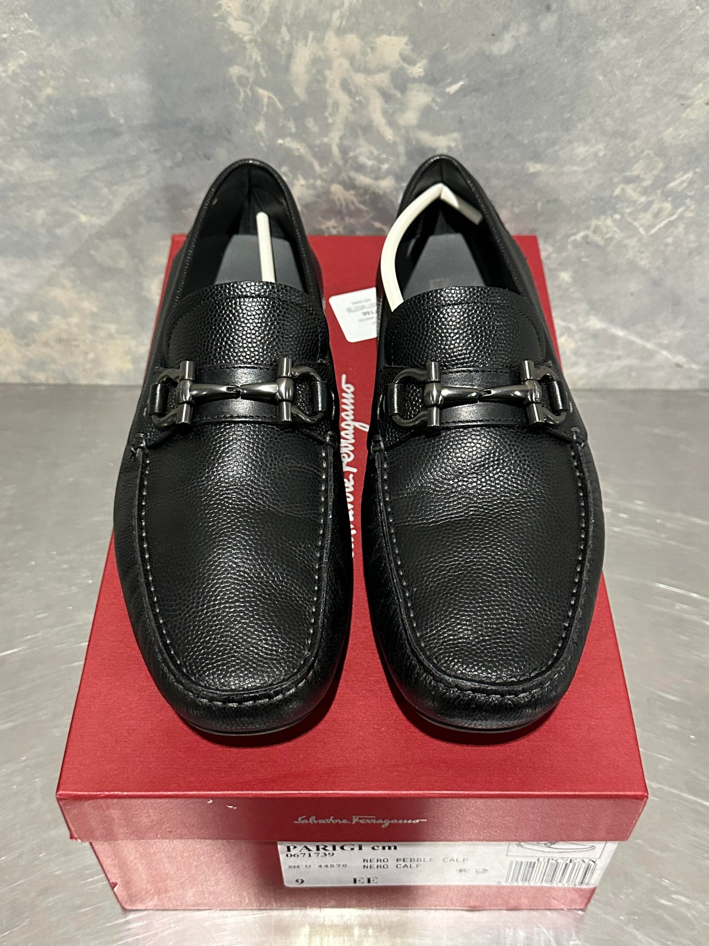Salvatore Ferragamo Men's Parigi Bit Driving Moccasin Black Size 9