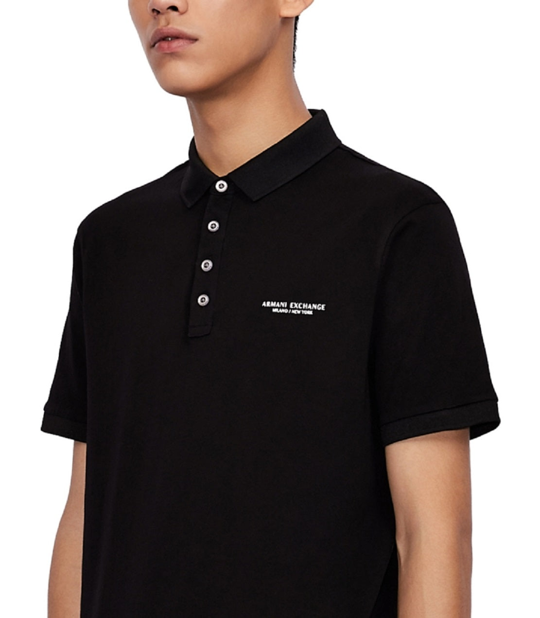 A|X Armani Exchange Men's Milano New York Logo Polo Black Size XX-Large