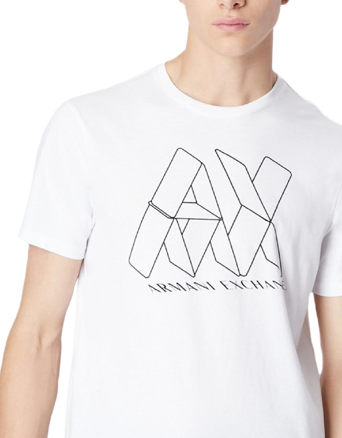 Armani Exchange Men's Logo Graphic Tee White Size Medium