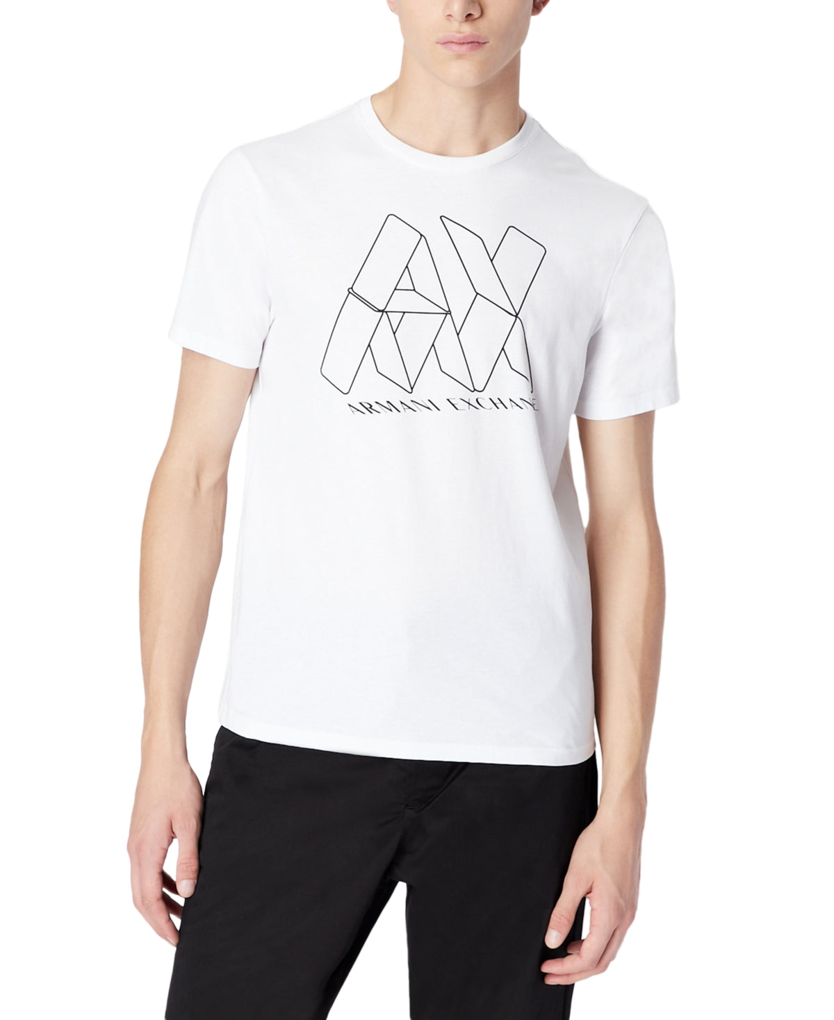 Armani Exchange Men's Logo Graphic Tee White Size Medium