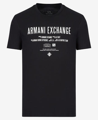 A|X Armani Exchange Men's Movie Style Logo Graphic T-Shirt Black Size Small