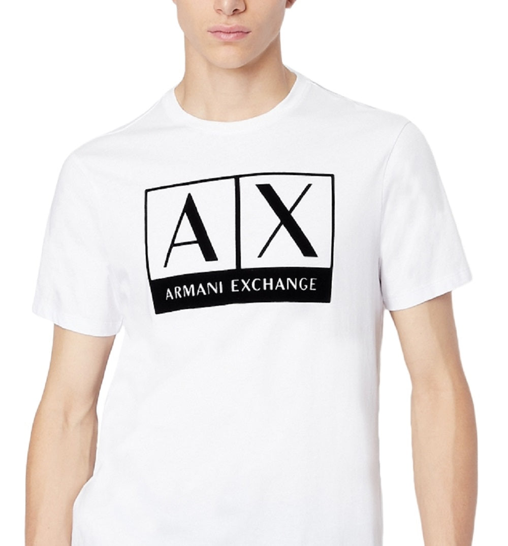 AX Armani Exchange Men's Logo Graphic Tee White Size X-Large