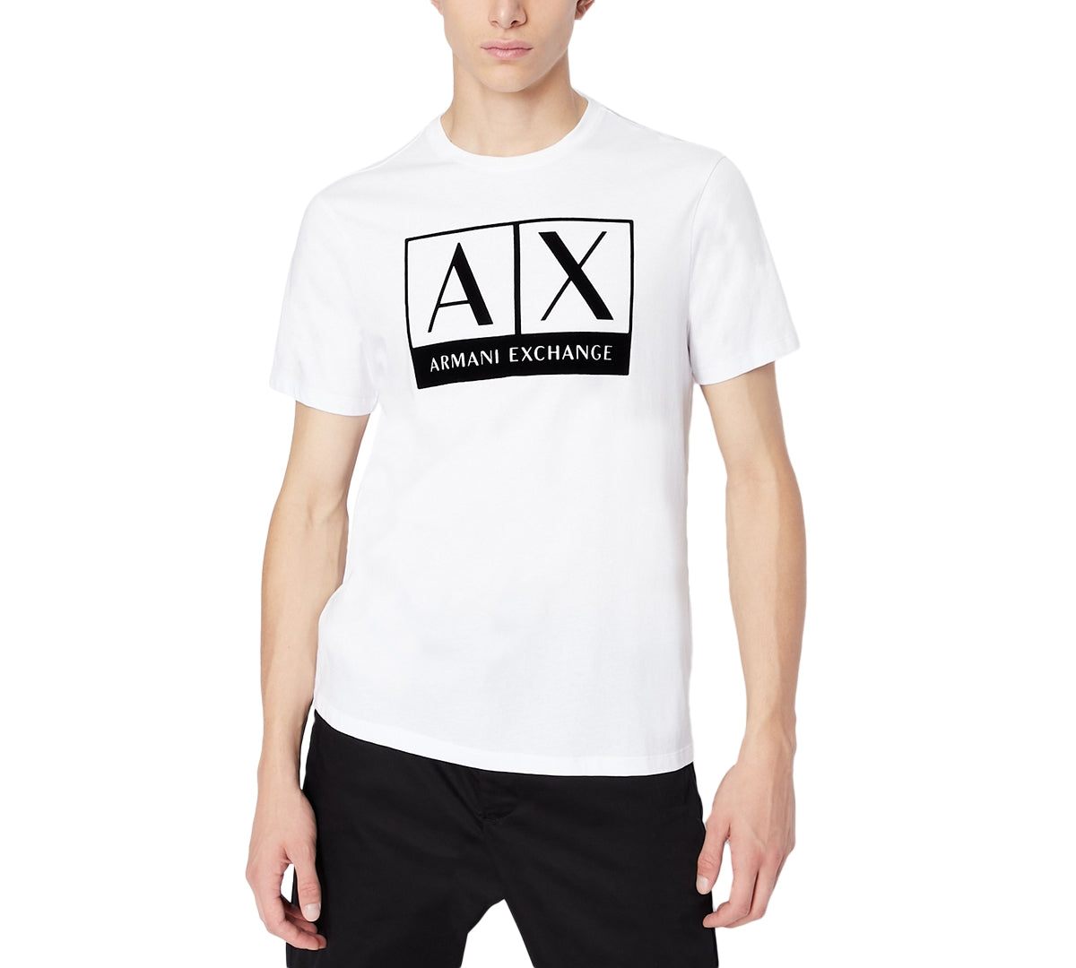 AX Armani Exchange Men's Logo Graphic Tee White Size X-Large
