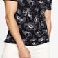 A|X Armani Exchange Men's Flower Print Polo Black Size Medium