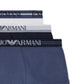 Emporio Armani Men's Set Of 3 Knit Trunks Blue Size Medium