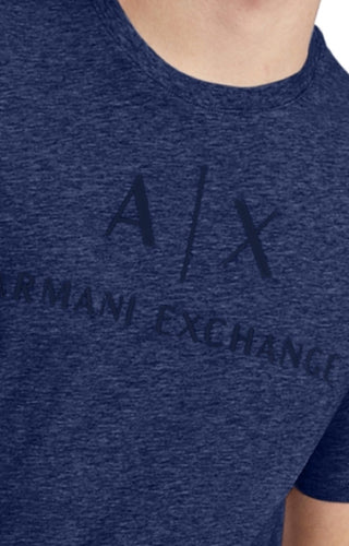 A|X Armani Exchange Men's Logo Crewneck T-Shirt Blue Size Large