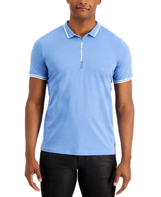 A|X Armani Exchange Men's Logo Zip Up Polo Purple Size Large