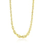 Polished Double Oval Link Chain Necklace in 14k Yellow Gold