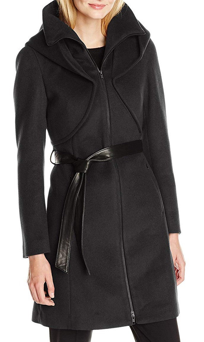 Soia & Kyo Women's Black Arya Hooded Coat Size Medium