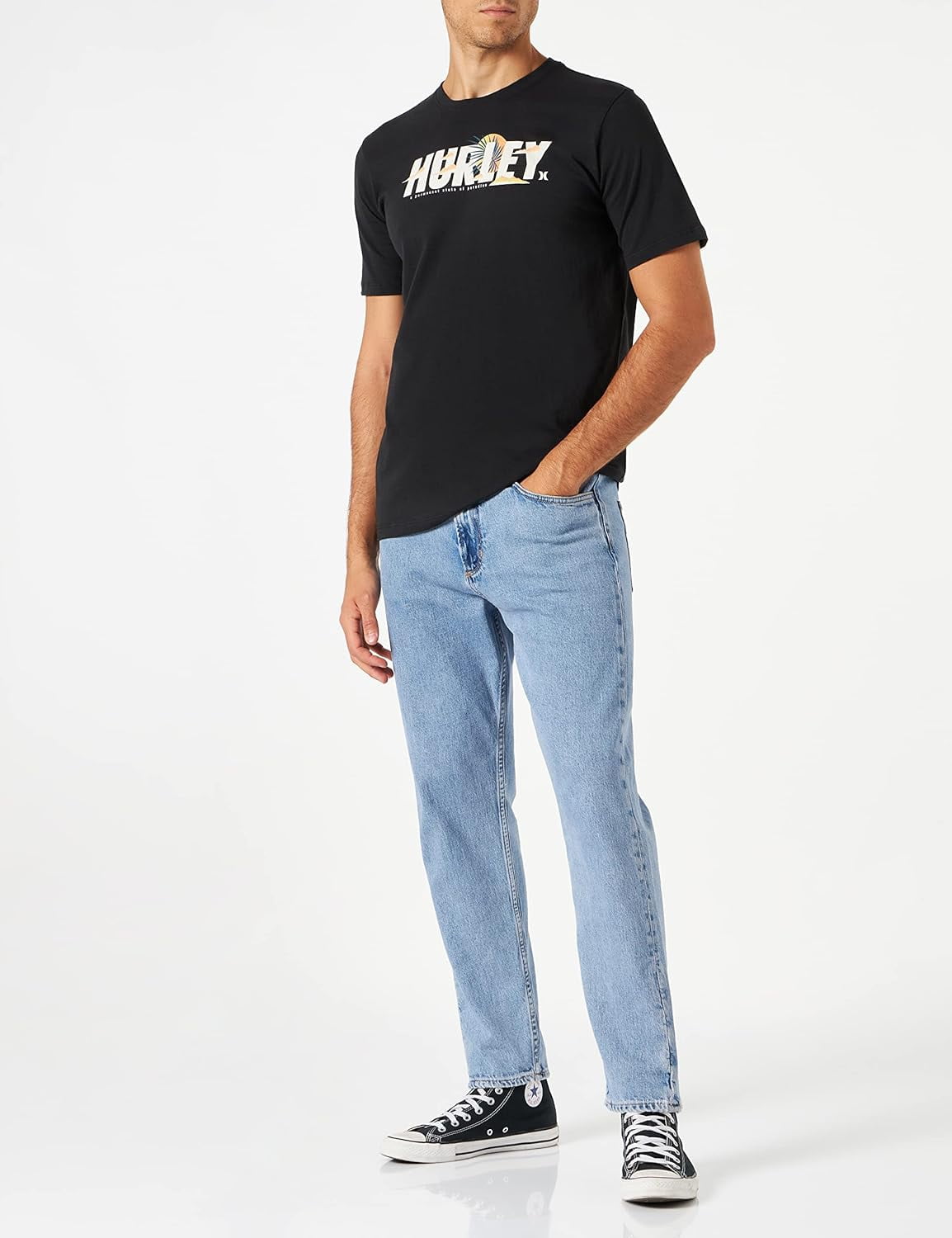 Hurley Men's Everyday Washed Cloudbreak Short Sleeve T-shirt Black Size Large