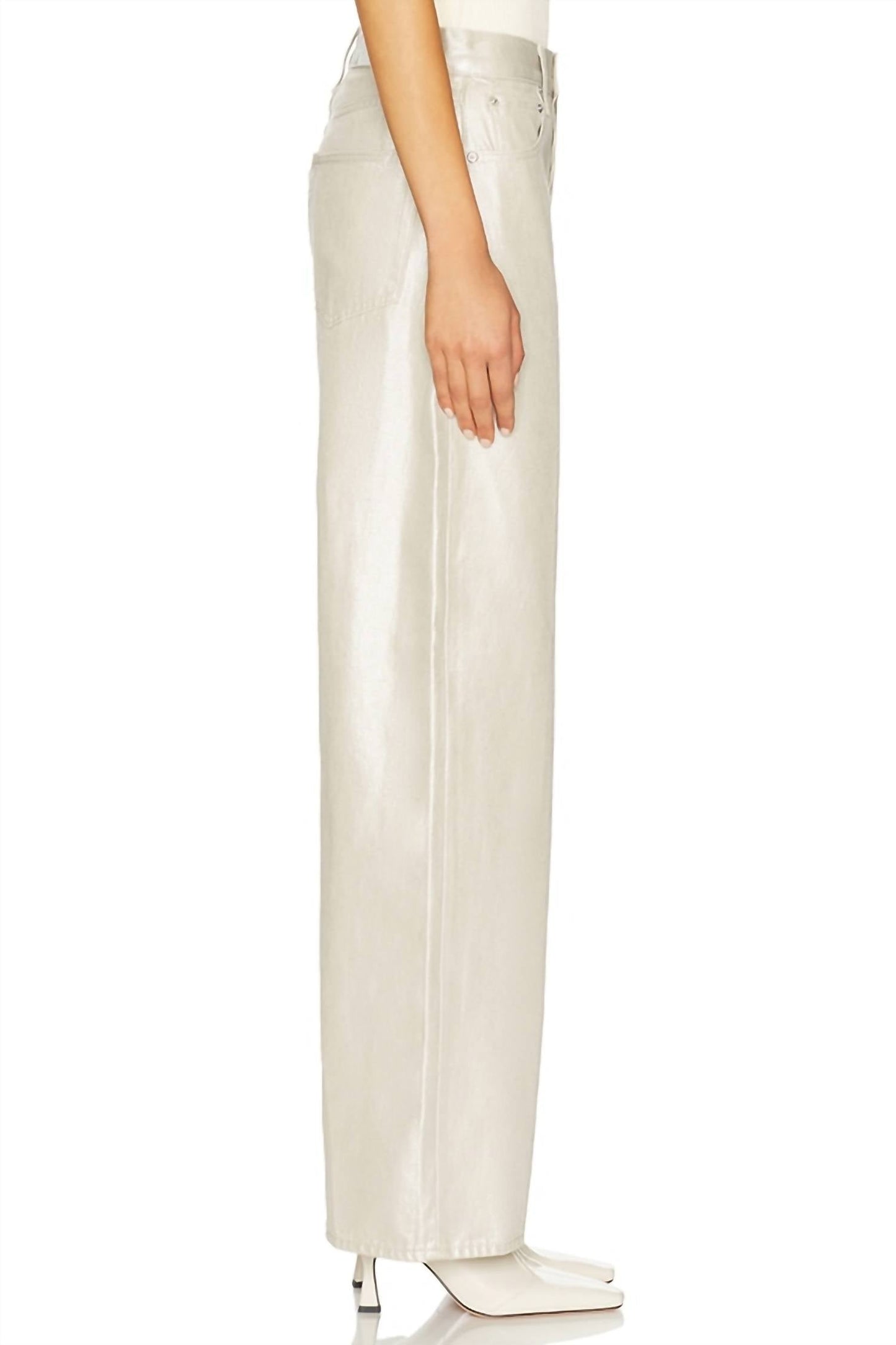 Pistola - Tate High Rise Bowed Wide Leg Jeans