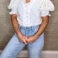 &Merci - Puff Sleeve Ruffle Top