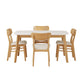 5 Piece Dining Set With Table And Upholstered Chairs