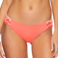 Becca Women's Virtue CORAL CRUSH Crochet Trim Bikini Swim Bottom Pink Size Large
