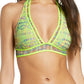 Becca Reveal Coral Halter Bikini Top Size M