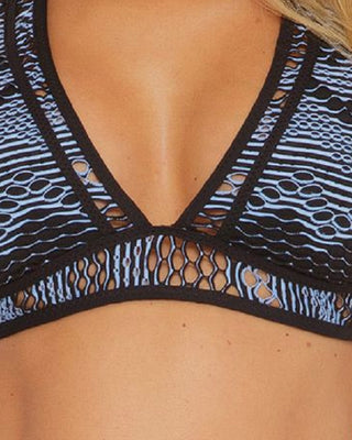 Becca Women's Reveal Halter Bikini Top Black Size Large