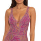 Becca Women's Mosaic Show & Tell One Piece Swimsuit Purple