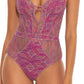 Becca Women's Mosaic Show & Tell One Piece Swimsuit Purple