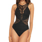 Becca Women's Colorplay High Neck One-Piece Swimsuit Black Size Large