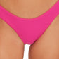 Becca Women's Pucker Up Textured Shirred Back Hipster Bikini Bottoms Swimsuit Pink Size Medium