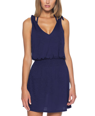 Becca Women's Breezy Cover Up Dress Blue Size Small