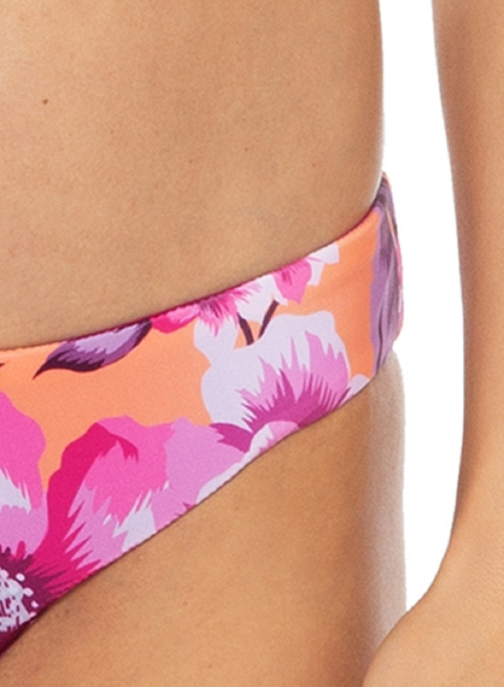 Becca Women's Full Bloom Reversible Hipster Bikini Bottoms Purple Size Large