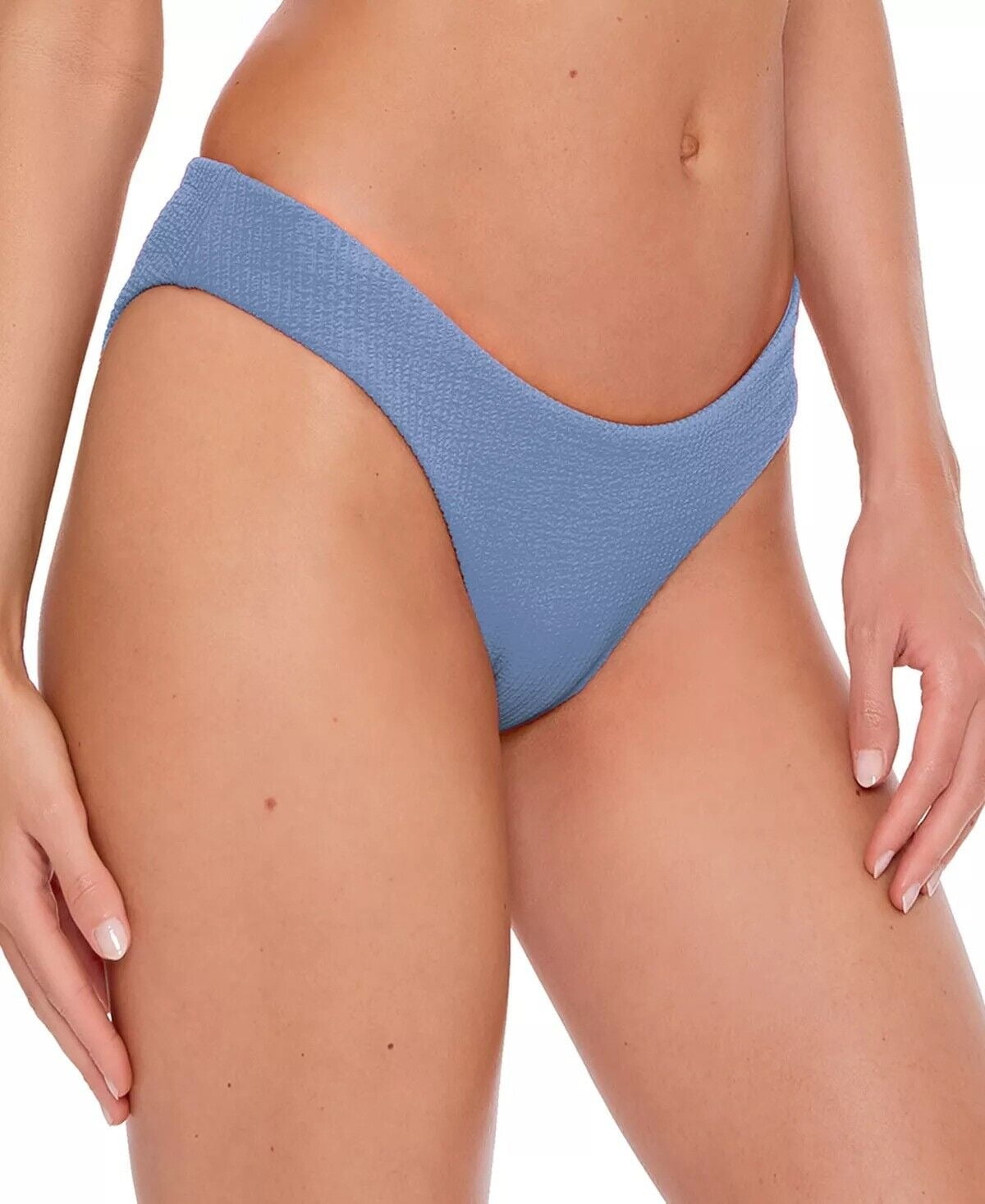 Becca by Rebecca Virtue Womens Hipster Pool Swim Bottom Separates Blue