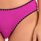Lucky Brand Women's Spring Romantic Shell Stitch Hipster Bottoms Swimsuit Pink